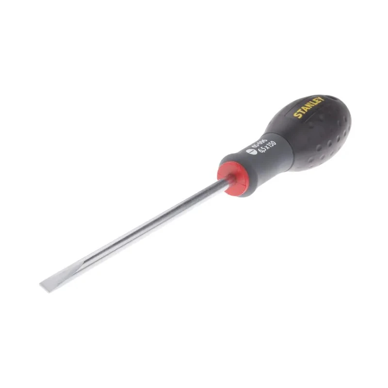 Stanley Standard Slotted Screwdriver 150 mm Blade Insulated Soft Grip Handle 1-65-096