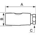 PREVOST Composite Body Safety Quick Connect Coupling 1/4 in Female BSP ISI 081101CP