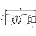 PREVOST Composite Body Safety Quick Connect Coupling 3/8 in Male BSP ISI 061152CP
