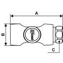 PREVOST Composite Body Safety Quick Connect Coupling, 1/2 in Female BSP ISI 061103CP