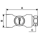 PREVOST Composite Body Safety Quick Connect Coupling, 1/2 in Female BSP ISI 061103CP
