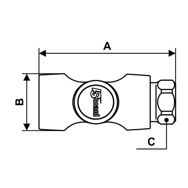 PREVOST Composite Body Safety Quick Connect Coupling, 1/2 in Female BSP ISI 061103CP