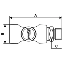 PREVOST Composite Body Safety Quick Connect Coupling 1/2 in Male BSP ISI 061153CP