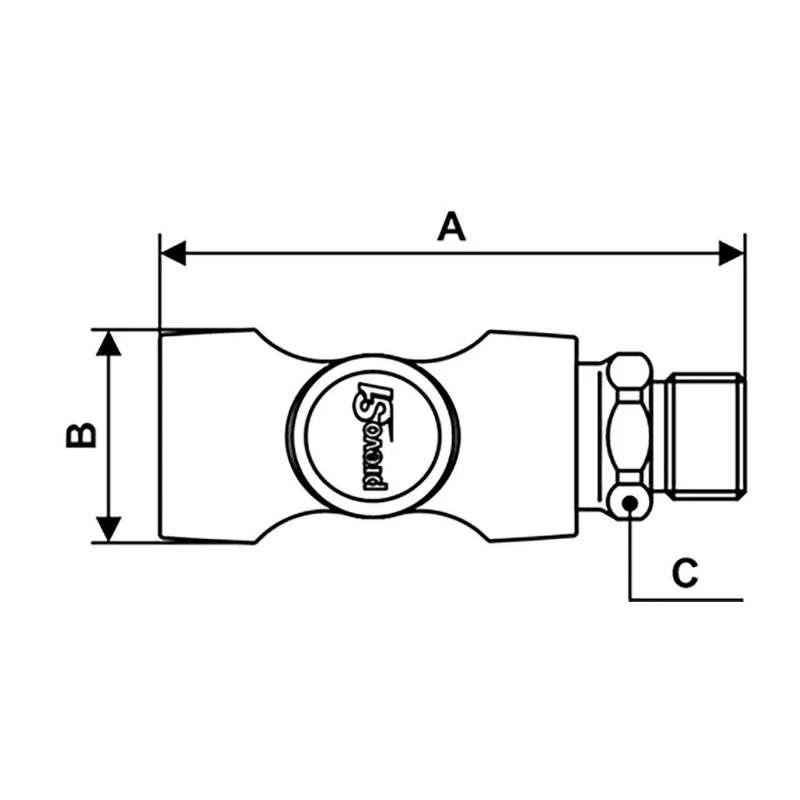 PREVOST Composite Body Safety Quick Connect Coupling 1/2 in Male BSP ISI 061153CP