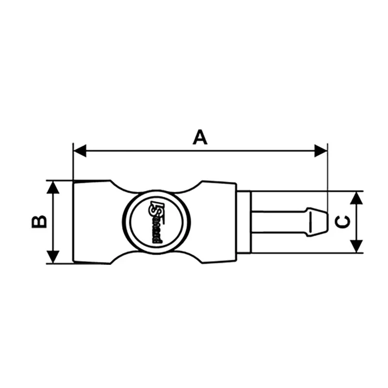 PREVOST Composite Body Safety Quick Connect Coupling, 8mm ISI 061808CP