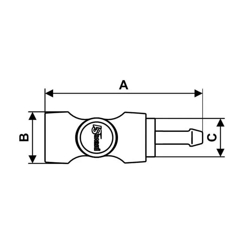 PREVOST Composite Body Safety Quick Connect Coupling, 8mm ISI 061808CP