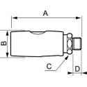 PREVOST Composite Body Safety Quick Connect Coupling 1/2 in Male BSP ISI 081153CP