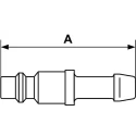 PREVOST Treated Steel Plug for Pneumatic Quick Connect Coupling 13mm IRP 086813P