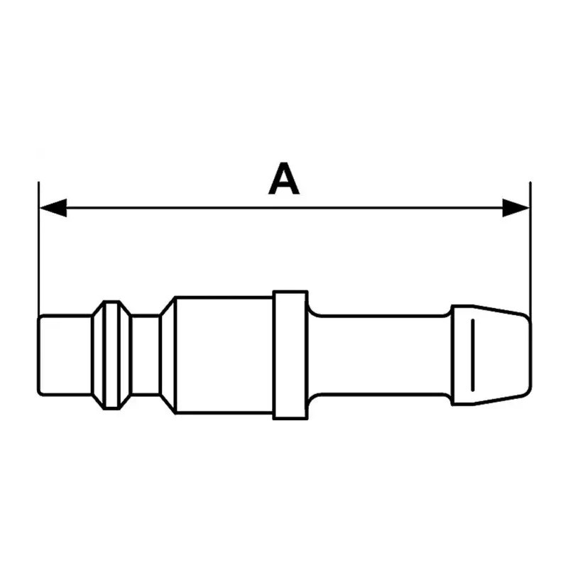 PREVOST Treated Steel Plug for Pneumatic Quick Connect Coupling 13mm IRP 086813P