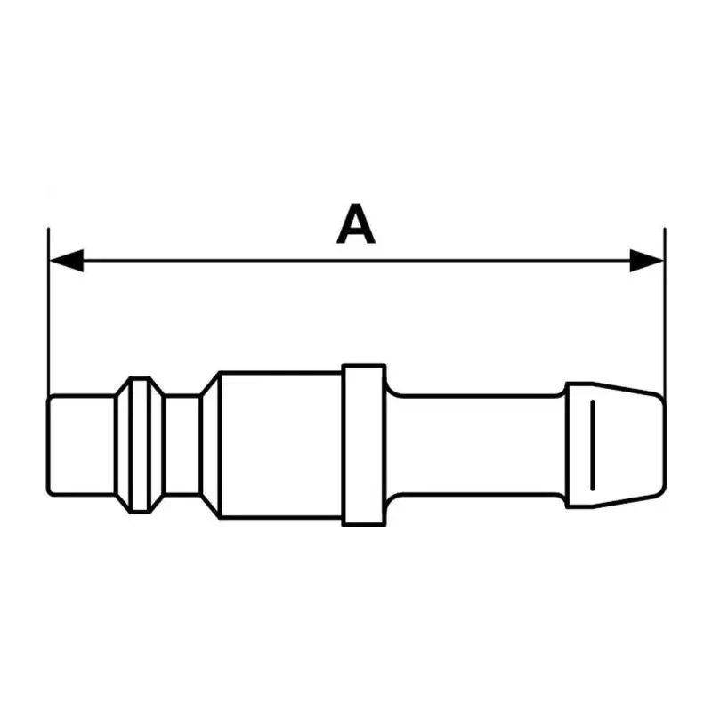 PREVOST Treated Steel Plug for Pneumatic Quick Connect Coupling 13mm IRP 086813P