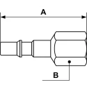 PREVOST Treated Steel Plug for Pneumatic Quick Connect Coupling 1/4 in Female BSP CRP 066101P2