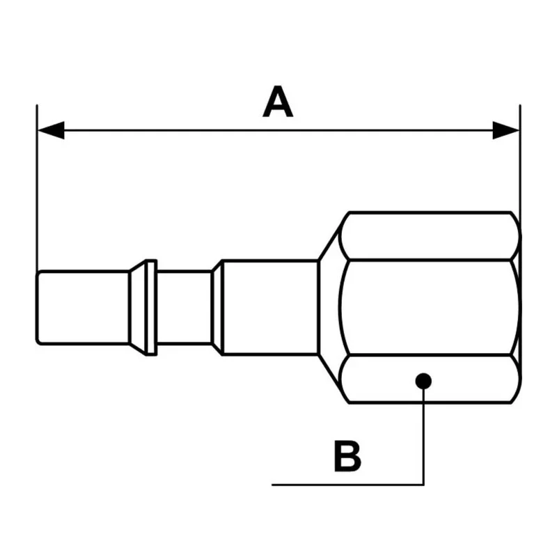 PREVOST Treated Steel Plug for Pneumatic Quick Connect Coupling 1/4 in Female BSP CRP 066101P2