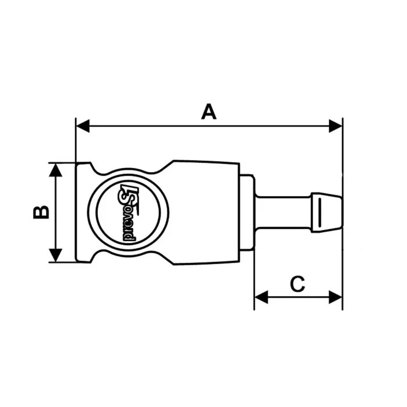 PREVOST Composite Body Safety Quick Connect Coupling 10mm CSI 061810CP