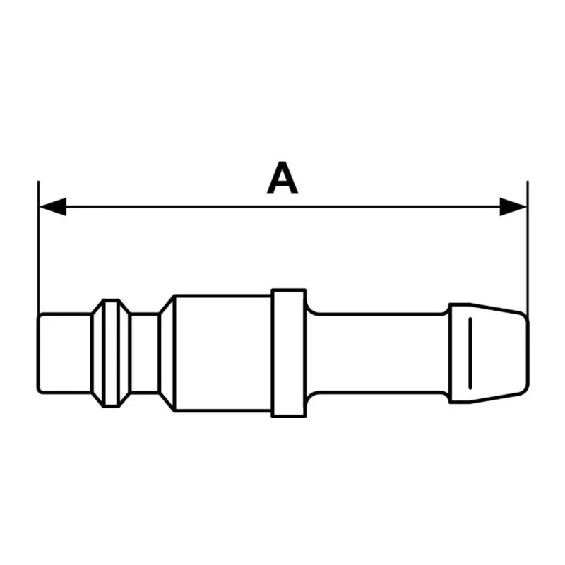 PREVOST Treated Steel Plug for Pneumatic Quick Connect Coupling, 8mm IRP 086808P