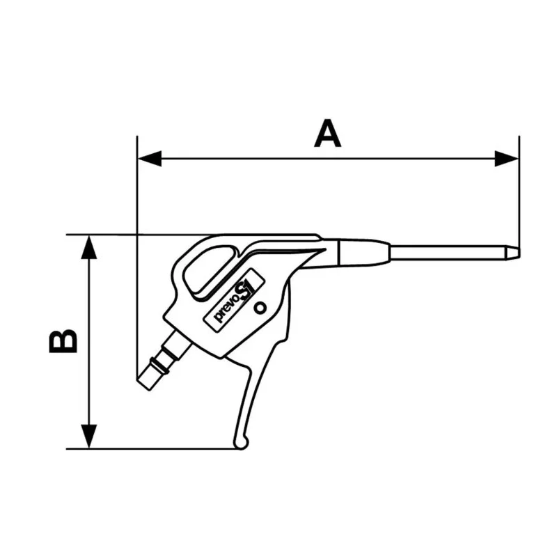 PREVOST 6 bar Metal Nozzle Blow Gun with ISOC 6 Air Inlet BSP Composite Body CBG 06MTL