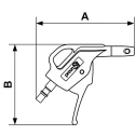 PREVOST 6 bar Blow Gun with ISOC 6 Air Inlet BSP Composite Polyamide Nozzle CBG 06OSH