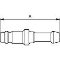 PREVOST Treated Steel Plug for Pneumatic Quick Connect Coupling, 13mm ERP 076813P2