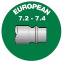 PREVOST Composite Body Safety Quick Connect Coupling 1/2 in Female BSP, Euro Standard S1 Series, Operating ESI 071103CP