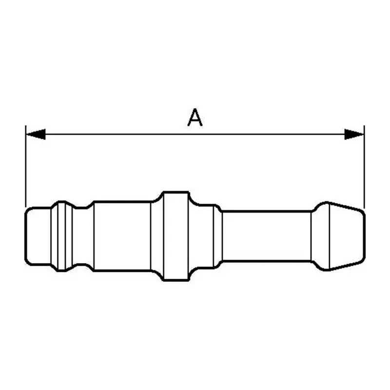 PREVOST Treated Steel Plug for Pneumatic Quick Connect Coupling 9mm ERP 076809P2