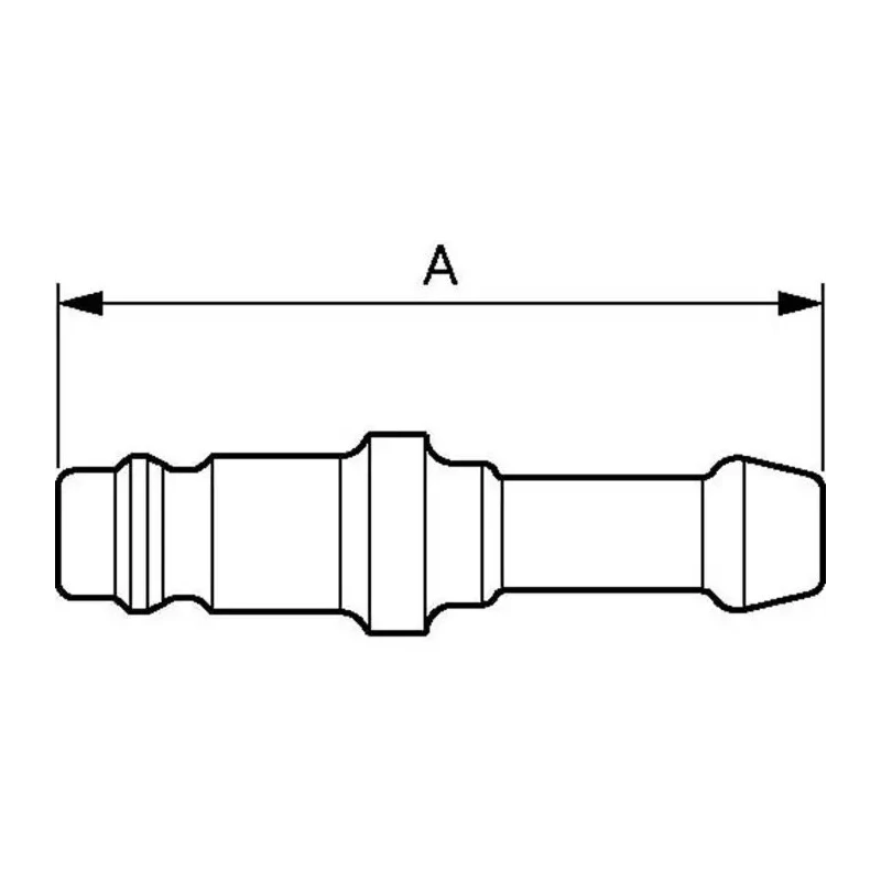 PREVOST Treated Steel Plug for Pneumatic Quick Connect Coupling, 10mm ERP 076810P2