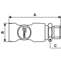 PREVOST Composite Body Safety Quick Connect Coupling 1/4 in Male BSP ESI 071151CP