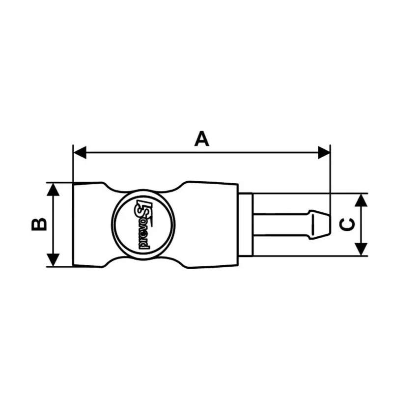PREVOST Composite Body Safety Quick Connect Coupling 8mm ESI 071808CP