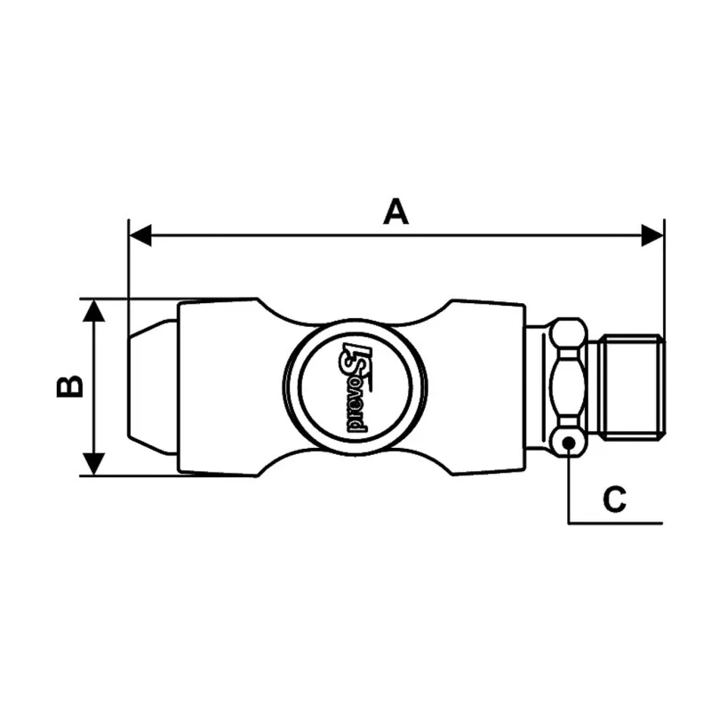 PREVOST Composite Body Safety Quick Connect Coupling 1/4 in Male BSP BSI 061151CP