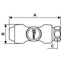 PREVOST Composite Body Safety Quick Connect Coupling 1/2 in Female BSP BSI 061103CP