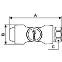 PREVOST Composite Body Safety Quick Connect Coupling 1/2 in Female BSP BSI 061103CP