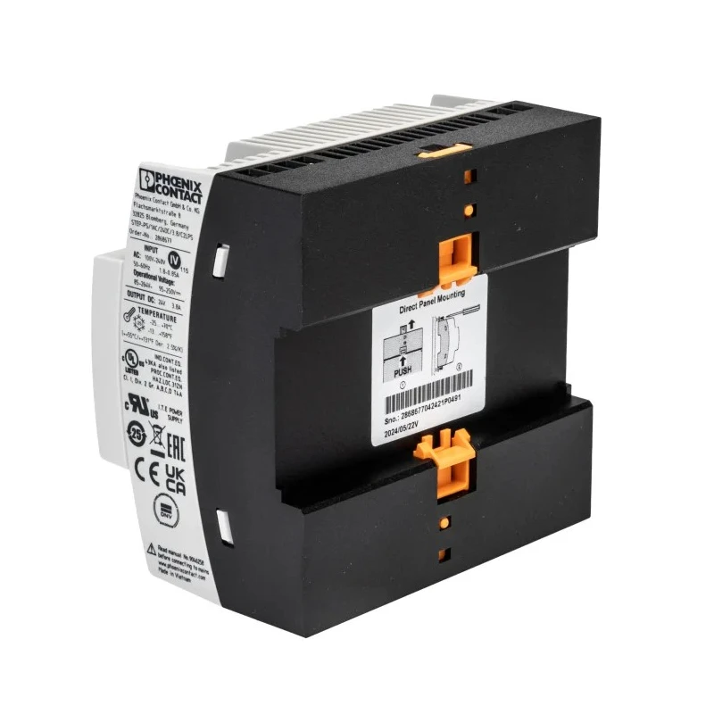 Phoenix Contact STEP POWER Switched Mode DIN Rail Power Supply 264V AC Input 25V DC, 3.8 A Output, 91 W 2868677