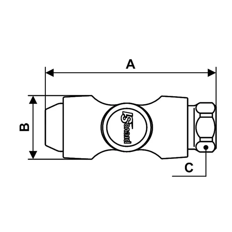PREVOST Composite Body Safety Quick Connect Coupling 3/8 in Female BSP BSI 061102CP