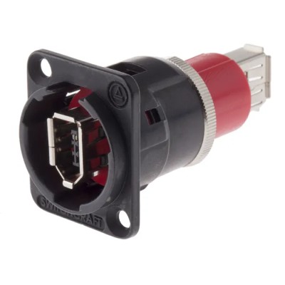 Switchcraft 6 Way Straight Panel Firewire Connector Female EHFW2BPKG