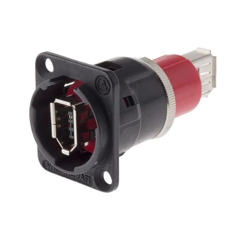 Switchcraft 6 Way Straight Panel Firewire Connector Female EHFW2BPKG