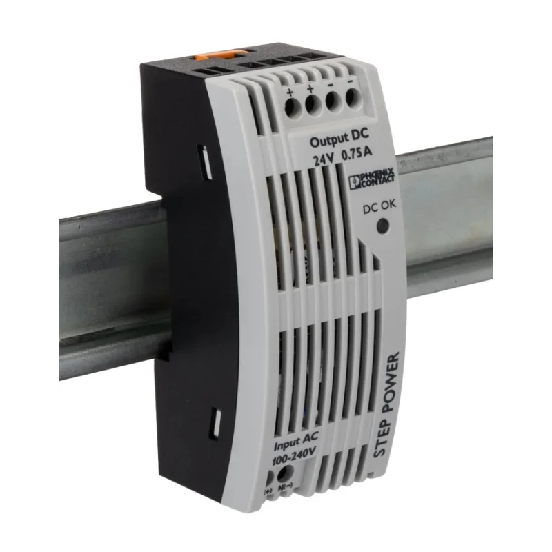 Phoenix Contact STEP POWER Switched Mode DIN Rail Power Supply 264V AC Input 24V DC, 750 mA Output, 18 W 2868622