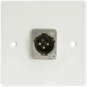 RS PRO Male 1 Gang Plastic Wall Mount XLR Faceplate 665-9639
