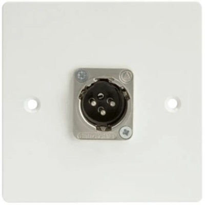 RS PRO Male 1 Gang Plastic Wall Mount XLR Faceplate 665-9639