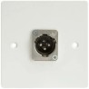 RS PRO Male 1 Gang Plastic Wall Mount XLR Faceplate 665-9639