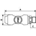PREVOST Composite Body Safety Quick Connect Coupling 3/8 in Male BSP BSI 061152CP