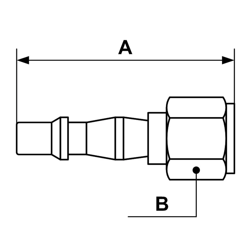 PREVOST Treated Steel Plug for Pneumatic Quick Connect Coupling 3/8 in Female BSP BRP 066102P2