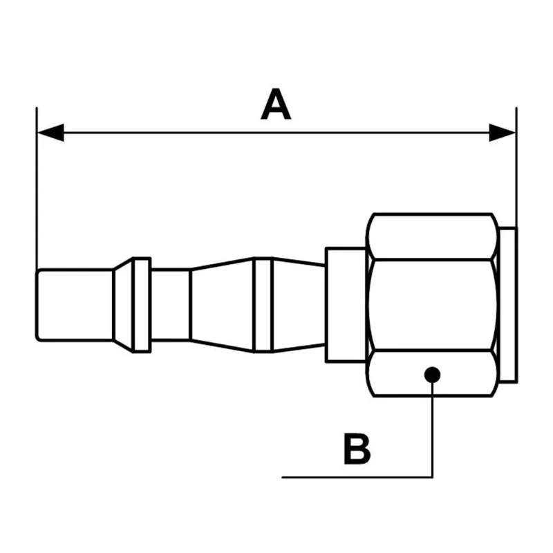PREVOST Treated Steel Plug for Pneumatic Quick Connect Coupling 3/8 in Female BSP BRP 066102P2