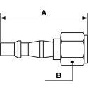 PREVOST Treated Steel Plug for Pneumatic Quick Connect Coupling 1/4 in Female BSP BRP 066101P2