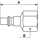 PREVOST Treated Steel Plug for Pneumatic Quick Connect Coupling 1/4 in Female BSP ARP 066101P2