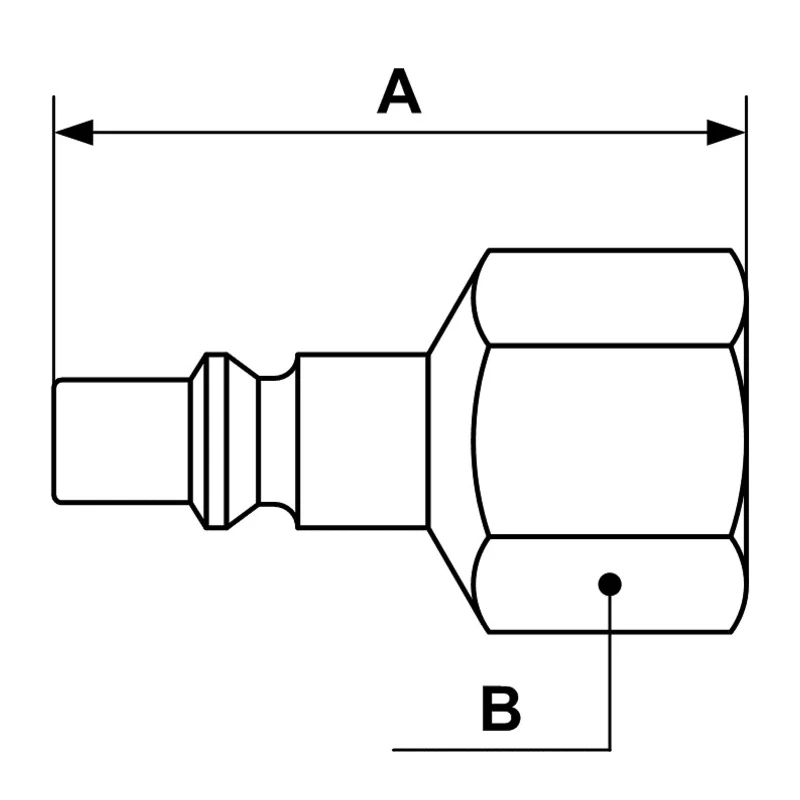 PREVOST Treated Steel Plug for Pneumatic Quick Connect Coupling 1/4 in Female BSP ARP 066101P2