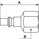 PREVOST Treated Steel Plug for Pneumatic Quick Connect Coupling 3/8 in Female BSP ARP 066102P2