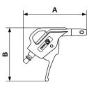 PREVOST Polyamide 6 Bar Blow Gun with ARO 6 Air Inlet BSP Thread ABG 06OSH
