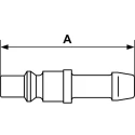 PREVOST Treated Steel Plug for Pneumatic Quick Connect Coupling 10mm ARP 066810P2