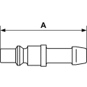 PREVOST Treated Steel Plug for Pneumatic Quick Connect Coupling 10mm ARP 066810P2