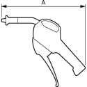 PREVOST 6 bar Blow Gun with 1/4 in G BSP Air Inlet, Polyamide Nozzle, Composite Body 27102 ECRP