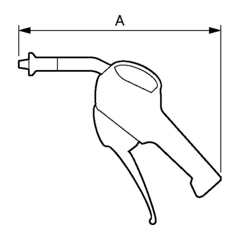 PREVOST 6 bar Blow Gun with 1/4 in G BSP Air Inlet, Polyamide Nozzle, Composite Body 27102 ECRP