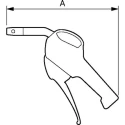 PREVOST 6 bar Composite Blow Gun with 1/4 in G BSP Air Inlet, Polyamide Nozzle 6.35 mm, Model 27102 OSHP